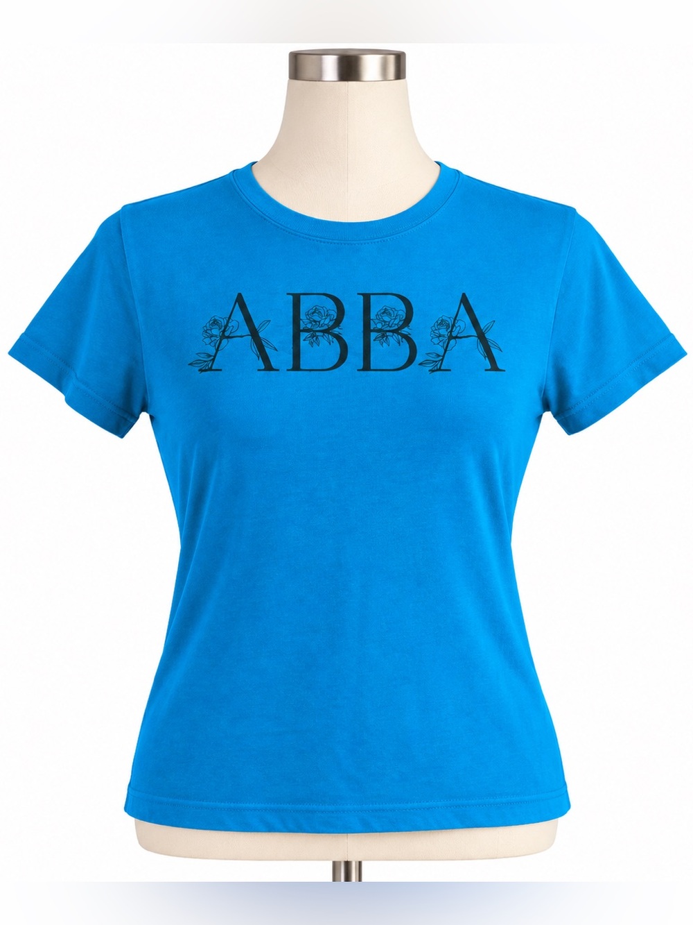 Port & Company ABBA Graphic T-Shirt Blue Size Medium